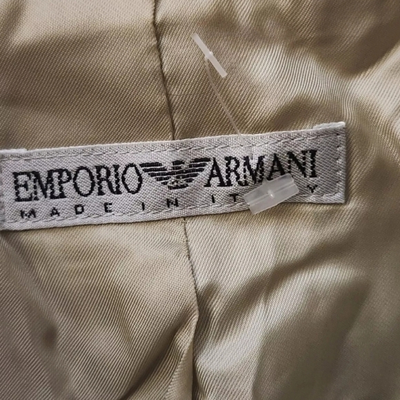 Emporio Armani Women's Size Small Beige Tan Cream Designer Jacket B29#8 - Picture 7 of 8